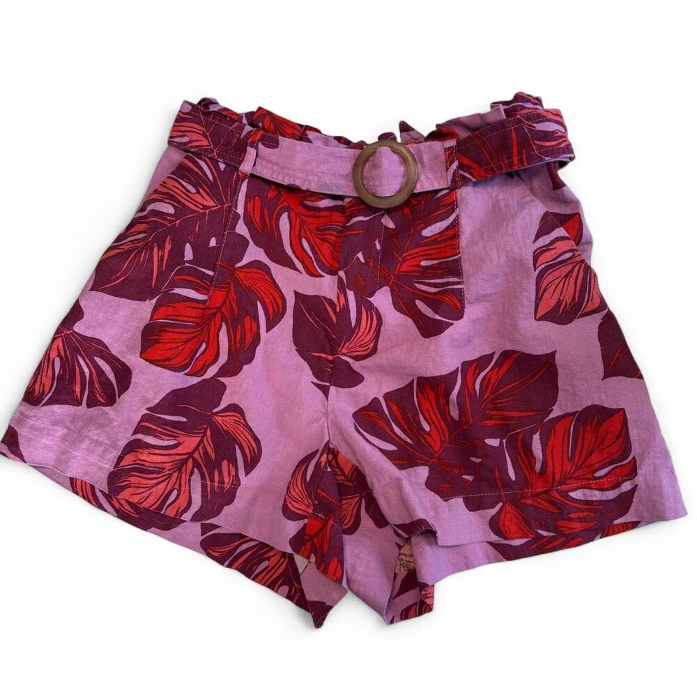 Sofia Jean Sofia Vergara Tropical Paperbag Shorts